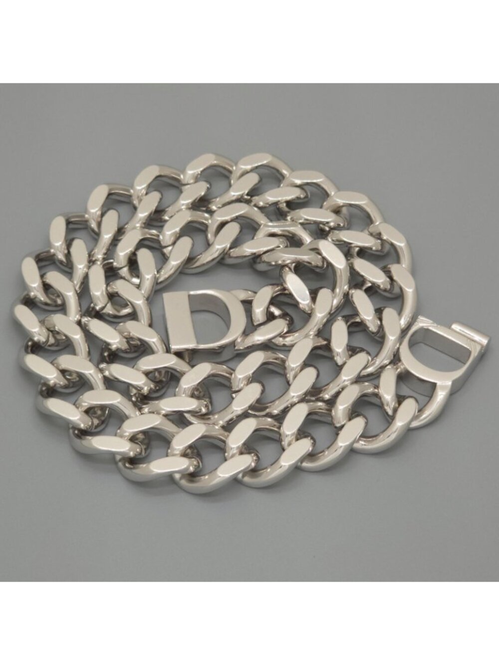 Dior CD Icon Chain Link Necklace 46 cm Silver - Picture 4 of 9